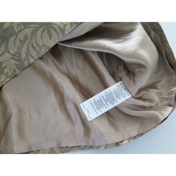 French Connection 72ACQ Women's Sz 4 Gold Blousy Bloom Jaquard Strap Top $128 - Picture 10 of 12